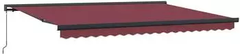 vidaXL Markise manuell weinrot 450x300cm (3215321)