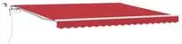 vidaXL Ausziehbare Markise Rot 400 x 300 cm Polyester