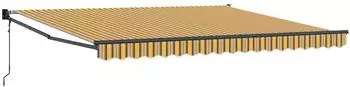 vidaXL Markise 400x300cm, mehrfarbig, Polyester und Metall