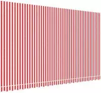 vidaXL Ersatzstoff f&uuml;r Markise Rot und Wei&szlig; 5x3 m Polyester