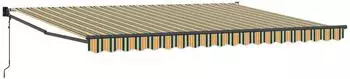 vidaXL Ausziehbare Markise gr&uuml;n und gelb 450x300cm (3331064)