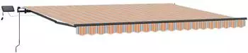 vidaXL Ausziehbare Markise mehrfarbig 400x350cm Stoff und Aluminium (3330764)