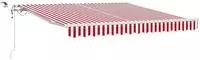 vidaXL Ausziehbare Markise Rot und Wei&szlig; 300 x 250 cm Polyester