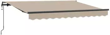vidaXL Einziehbare Markise beige 250x200cm, Stoff