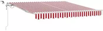 vidaXL Einziehbare Markise rot und wei&szlig; 350x250cm (3330270)