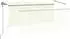 vidaXL Markise automatisch mit Rollo, LED, Windsensor, 3,5x2,5m, creme (3069412)