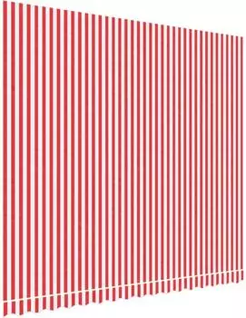 vidaXL Ersatzstoff f&uuml;r Markise rot/wei&szlig; 4x3,5m Polyester (367717)