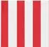 vidaXL Ersatzstoff für Markise rot/weiß 4x3,5m Polyester (367717)