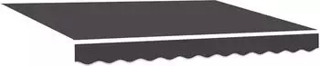 vidaXL Markisenersatzstoff anthrazit 2,5x2m Polyester (42000414)
