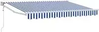 vidaXL Ausziehbare Markise Blau und Wei&szlig; 3,5 x 2 m