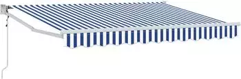 vidaXL Ausziehbare Markise blau und weiß 3,5x2m (3418980)