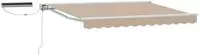 vidaXL Elektrische ausziehbare Markise Beige und Wei&szlig; 3 x 2,5 m