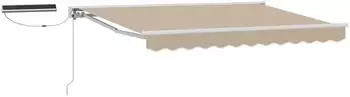 vidaXL Elektrische Ausziehmarkise beige/wei&szlig; 3x2,5m (3421782)