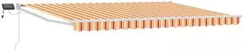 vidaXL Gelenkarmmarkise manuell mit LEDs mehrfarbig 4x2m (3419235)