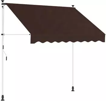 vidaXL Manuell einziehbare Markise braun 100cm (42037044)