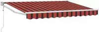 vidaXL Ausziehbare Markise Orange, Schwarz und Gelb 3,5 x 2 m