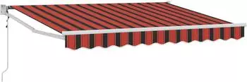 vidaXL Ausziehbare Markise orange, schwarz und gelb 3,5x2m (3418984)