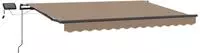 vidaXL Ausziehbare Markise Taupe 450 x 350 cm Stoff und Aluminium