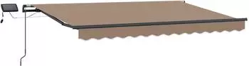 vidaXL Ausziehbare Markise taupe 450x350cm Stoff und Aluminium (3426284)