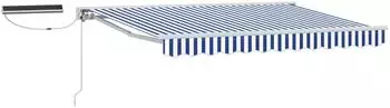 vidaXL Elektrische ausziehbare Markise blau/weiß 3,5x2m (3421731)