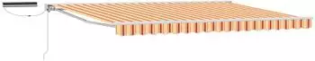 vidaXL Elektrische Ausziehmarkise 5×3,5m gelb, orange und weiß (3421910)