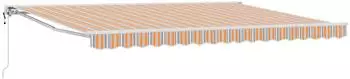 vidaXL Elektrische ausziehbare Markise orange, grau, blau, weiß (3421057)