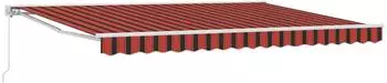 vidaXL Manuell einziehbare Markise 4x3m orange/schwarz/gelb (3420253)