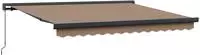 vidaXL Ausziehbare Markise Taupe 450 x 300 cm Leinen und Aluminium