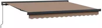 vidaXL Ausziehbare Markise taupe 450x300cm Leinen/Aluminium (3426233)