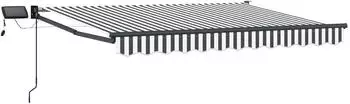 vidaXL Gelenkarmmarkise manuell mit LEDs 3,5x2,5m (3419443)