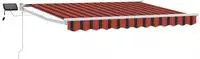 vidaXL Manuelle Gelenkarmmarkise mit LEDs 3,5 x 2 m