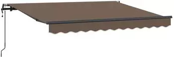 vidaXL Ausziehbare Markise taupe 400x300cm Stoff und Aluminium (3426044)