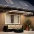 vidaXL Markisenrahmen manuell mit LEDs taupe 4,5x3,5m