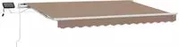 vidaXL Ausziehbare Markise Taupe 500 x 300 cm Stoff und Aluminium
