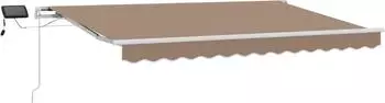 vidaXL Ausziehbare Markise taupe 500x300cm Stoff und Aluminium