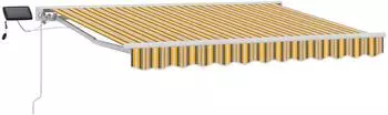 vidaXL Markisenrahmen manuell 3x2,5m mit LED-Beleuchtung (3420583)