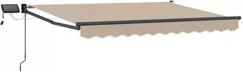 vidaXL Gelenkarmmarkise mit LEDs 3,5x2m, beige