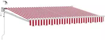 vidaXL Elektrische ausziehbare Markise rot/wei&szlig; 3x2,5m (3419597)