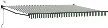 vidaXL Elektrische ausziehbare Markise gr&uuml;n/wei&szlig; 5x3m (3419853)