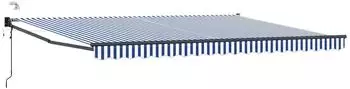vidaXL Elektrische Ausziehmarkise 4x3m blau-wei&szlig; (3419797)