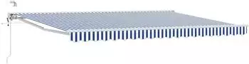 vidaXL Elektrische Ausziehmarkise blau/weiß 4,5x3,5m (3421408)