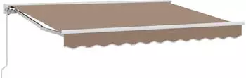 vidaXL Einziehbare Markise manuell, taupe, 5x3m (3426389)