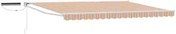 vidaXL Elektrische Ausziehmarkise 4x3m blau/orange/weiß (3419978)