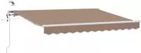 vidaXL Ausziehbare Markise Taupe 350 x 250 cm Polyester