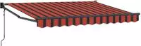 vidaXL Ausziehbare Markise Orange, Schwarz und Gelb 3,5 x 2 m