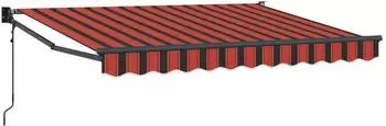 vidaXL Ausziehbare Markise orange, schwarz und gelb 3,5x2m (3419136)