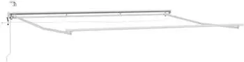 vidaXL Elektrische Markise mit LED-Beleuchtung, wei&szlig;, Aluminium, 4,5 x 3,5 m (42024842)