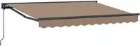 vidaXL Einziehbare Markise Taupe 4,5 &times; 3 m Polyester und Aluminium