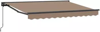 vidaXL Einziehbare Markise taupe 4,5×3m Polyester/Aluminium