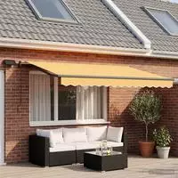 vidaXL Ausziehbare Markise Sand 400 x 300 cm Stoff und Aluminium